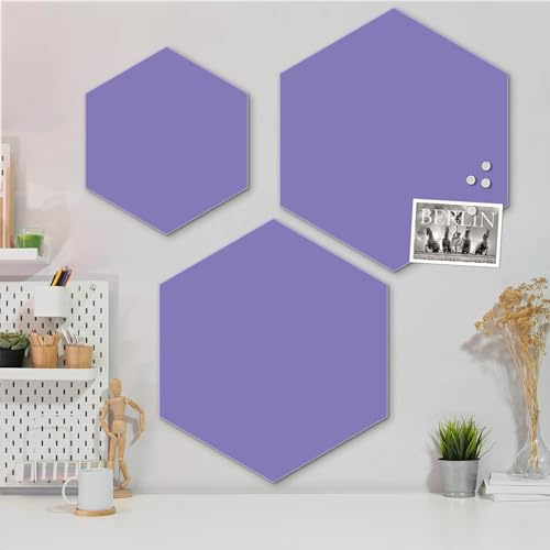 banjado Glas Magnettafel (55 x 48cm) - Magnetwand Glas - Magnetpinnwand als Memoboard - Pinnwand Magnettafel Küche, Büro, Kinderzimmer in der Lavendel