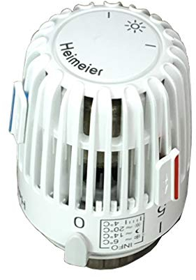 Thermostatkopf Heimeier K 7000-00.500 0-28 Grad °C Weiß mit 2 Sparclips inkl. Nullstellung