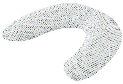 Träumeland T041027 Seiten-Lagerungskissen | Nackenkissen | Babykissen Geo mix - stabilisieren in Seitenlage, zusätzlich ideal als Schlaf- und Reisekissen, mehrfarbig