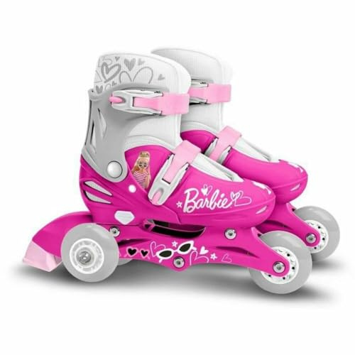 Adjustable Two in One 3 Wheels Skate Barbie Size 27-30