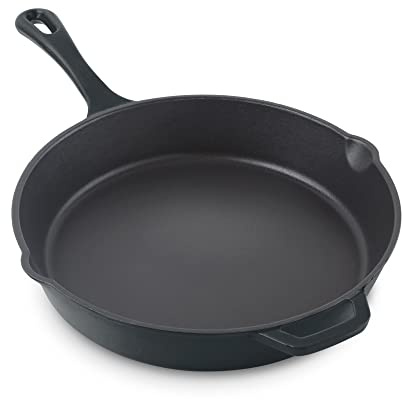 DASH Zakarian x Antihaft-Pfanne aus Gusseisen, vielseitiges Bratpfanne, Kochgeschirr, ofenfeste Bratpfanne mit Ausgießer und schnell zu reinigender Oberfläche, rostfrei, Schwarz, 27,9 cm