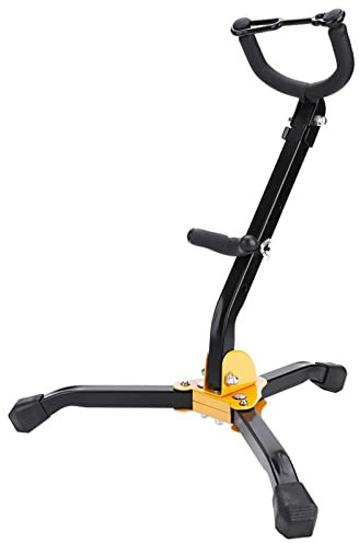 Saxophonständer, Alt-/Tenorsaxophonständer, Faltbarer Tenorsaxophonständer, Verstellbarer Saxophonstativständer, Robuste Metallkonstruktion, Rutschfester Gummifuß, Platzsparender