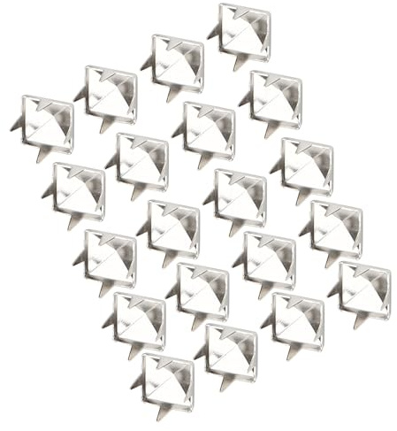 400 Sets 4MM-7MM DIY Leathercraft Spike Rivets Square Spike Studs Bags Shoes Belt Accessories for DIY Spikes Spots Studs Metal Nailhead Studs Spikes Accessories with Awl (6mm)