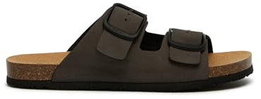 Scholl Jackie, Sandali Donna, 2 cinturini, Grigio, 39 EU
