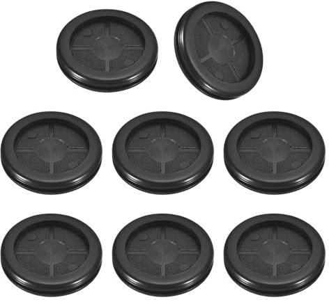 sourcing map 10Pcs Rubber Grommets 1-9/16 (40mm) Drill Hole, 1-1/4 (32mm) ID Double Sided Hole Plugs Ring Gasket for Firewall Cable Wire Protecting, Black