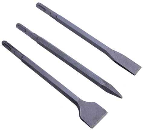 Hemobllo Fliesenmeißel-set 3-teilig Stahl Elektrischer Hammer Kompatible Flache Bits