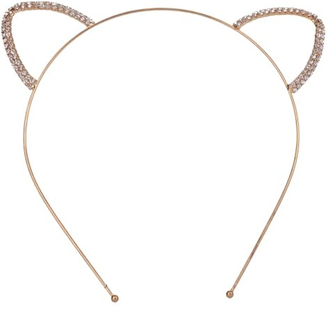 Cat Ears Haarreif für Kinder, Katzenohren, Metall, Katzenohren, Glitzer, Strass-Haarschmuck, modisches Accessoire für Fotos