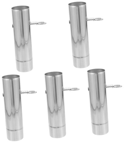 POPETPOP 5pièces Tuyau De Cheminée Réglable Acier Inoxydable avec Amortisseur pour Camping Barbecues Extérieur