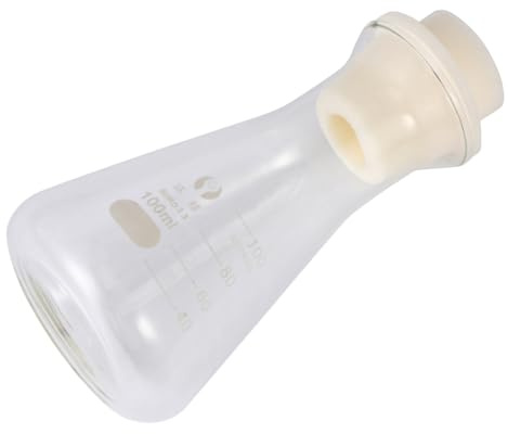 CLISPEED Glass Erlenmeyer Flask Wide Mouth Conical Beaker for Laboratory Chemistry Experiments Flask Stopper