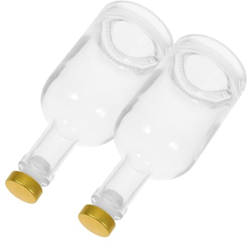 TIDTALEO 2piezas Botella De Vidrio Espesado Unidades Para Vino Licor Vodka Decantador Boca Ancha Fácil De Limpiar y Verter