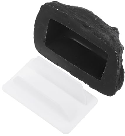 HAMPPLIES Cassetta Chiavi in Pietra Simulata Scatola Portachiavi Da Esterno Nascondi Chiavi Combinazione Per Giardino Cortile o Prato