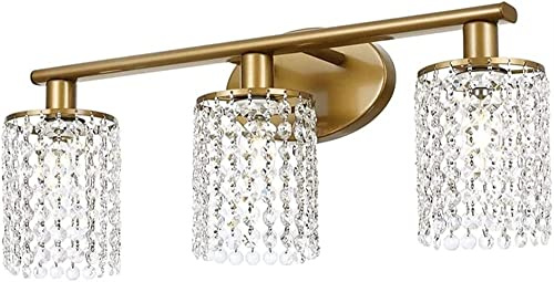 WQHPLMD Lampada Vanity Specchio in Metallo Front Luci Anteriori Crystal Drop Bagni Seguite E14 Masse del Toilette per Toilette per toeletta da Bagno.