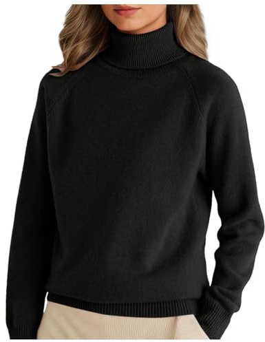 Suéter de Punto de Cachemira de Las Mujeres Otoño Invierno de Cuello Alto de Manga Larga Jersey de Jersey Femenino