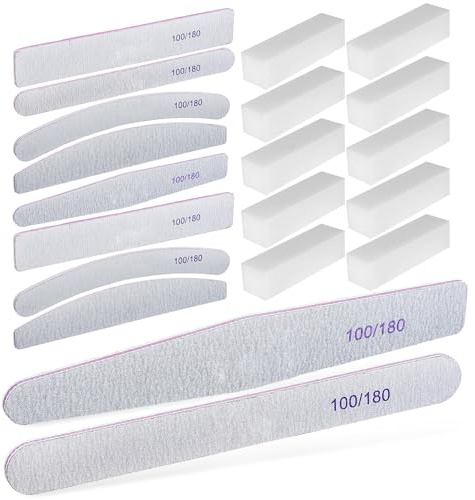 VALICLUD 20 pezzi Kit da Blocchi Leviganti per Unghie in Spugna Professionali Multiuso per Manicure e Lucidatura Leggeri e Durevoli per Uso Domestico e Saloni