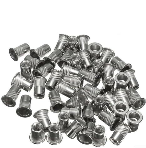 Lot de 50 rivets à tête plate en acier inoxydable 304 M6 pour assemblage de tôles et tuyaux dans l'automobile, l'aviation, le chemin de fer, la réfrigération et les ascenseurs