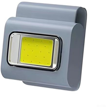 Yuanpgky Wiederaufladbare Lauflicht-Taschenlampe für Outdoor-Sport, magnetisches Design mit reflektierendem Stirnband, kompakte USB-Ladelampe zum Laufen, Radfahren, Camping, (grau)