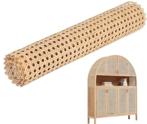 Rottingvävsrulle, nätnät vävd käpp – käpprulle för tak, skåp, stol, andra Caning-projekt, gör-det-själv rottingkäpp, justerbar