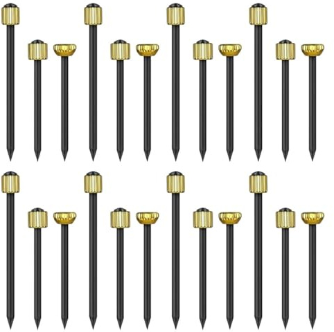 INOOMP 90 Chiodi Decorativi da Parete con Testa in Acciaio Nero e Ottone, Chiodi per Cartongesso Resistenti e Facili da Installare, Kit per Appendere Quadri e Decorazioni in Casa