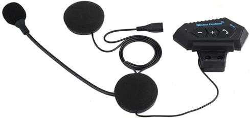 OEBUAFI Casco de Motocicleta Auriculares BT Auriculares de Alta Fidelidad Premium Soporte de Llamadas Manos Libres para una Conducción Segura Ideal para Conductores Gris