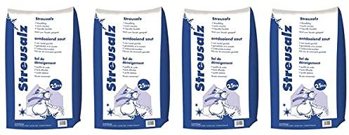 Hamann Streusalz 100 kg (4 x 25 kg) - Langzeitwirkung bei Eis & Schnee