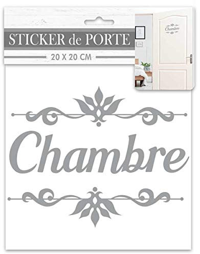 Les Trésors De Lily [R2092 - Sticker Porte 'Chambre' Gris - 20x20 cm