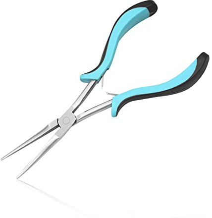 LEONTOOL Mini Long Reach Needle Nose Pliers 7 Inches Long Nose Pliers Wire Handicraft Repair Tool for Jewelry Making Bending Delicate Difficult-to-Reach Pieces