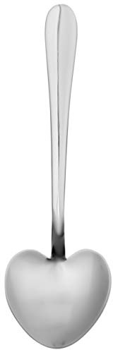 Grunwerg Windsor Carded 4-Piece Heart-Shaped Dessert Spoon Set 4HDWDR/C, 18/0 Stainless Steel, Silver