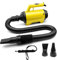 Shernbao souffleur Voiture et Moto 1200W 230V - Sécheur haute puissance, Souffleur de jardin - Appareil de séchage automobile (Jaune)