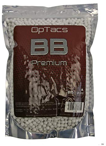OpTacs Softair - Kugeln Bio BBS 0,20 g 5000 STK. / Airsoft Munition 6 mm BB - biologisch abbaubar in wiederverschließbaren Beutel (Premium)