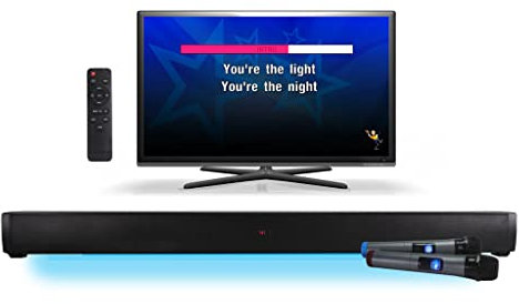 Mr Entertainer STARBAR Karaoke Soundbar. All in one Karaoke Machine, Soundbar & Wireless Speaker. Includes 2 Wireless Microphones
