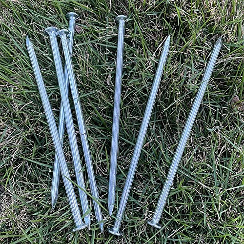 Artificial Turf Stakes 6 Inches 35 Count, Artificial Grass Nails Galvanized Landscape Spikes for Artificial Turf, Paver Edging, Weed Barrier, Carpentry, by WOCHOLL (6in-35pcs)