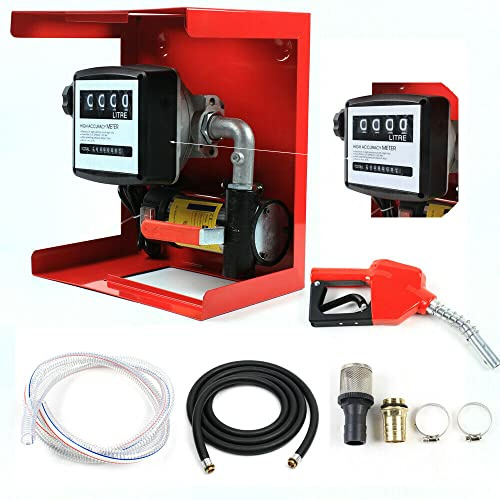 Bomba Gasoil, Bombas de Combustible para Coche, Bomba de gasóleo eléctrica de 230 V, Pistola automática para diésel, 50 l/min, Compatible con Aceite, diésel, biodiésel o Queroseno