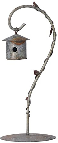 Deko Vogelhaus, Miniatur Garten, Miniatur-Vogelhaus, Hohe Simulation, Mini-Aluminium-Puppenhaus-Vogelhaus für Puppenhäuser Maßstab 1:12, Maßstab 1:6 Vogelhaus Deko Deko Häuschen