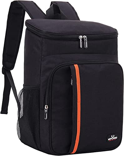 Zaino Frigo Termico 26L, Borsa Porta Pranzo, per Spesa Isoterma, Grande per PIC-nic/All'aperto/Barbecue/Campeggio/Eventi Sportivi (A. Classico - Nero)