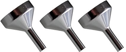 3 x Mini Silver Small Metal filling funnels, Mouth Diameter 1.9cm LIQUIDS, PARFUMS, VAPE, Small Bottles & Liquid Vape - E-Liquids