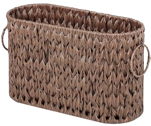 GRANNY SAYS Portarotolo per carta igienica, cestino per carta igienica per 6 rotoli mega, contenitori e cestini, cestino in vimini per riporre il bagno, portariviste e portagiornali da terra, Marrone