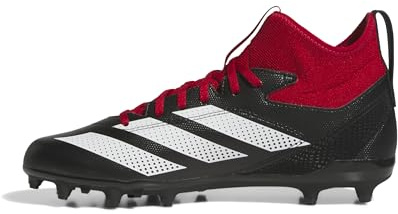adidas Adizero Impact.2 amerikansk fotboll fotbollssko för män, svart/vit/Team Power Red, 41 1/3 EU, Svart vit Team Power Red, 41 1/3 EU