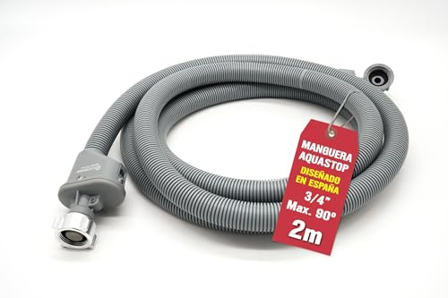 ELECTROHOGAR Tuyau Lave Vaiselle Aquastop 2M | Tuyau D'entrée de Sécurité Anti-Fuite | Tuyau Alimentation eau Aquastop Compatible avec Toutes les Marques