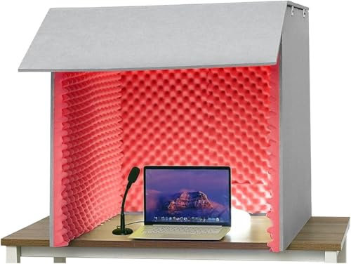 Filtro insonorizado portátil plegable para micrófono, paneles de espuma acústica, cabina de partición, grabación de estudio, reduce el ruido para grabación de música, oficina, hogar, estudio, color
