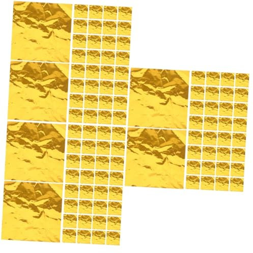 ABOOFAN 3 Sätze Schokoladenverpackungen Einband Aus Trüffelpapier Bonbonverpackungen Aus Folie Bonbonfolienverpackungen Bonbonpapier Für Karamellen Gold Blatt Golden 200 Stück * 3