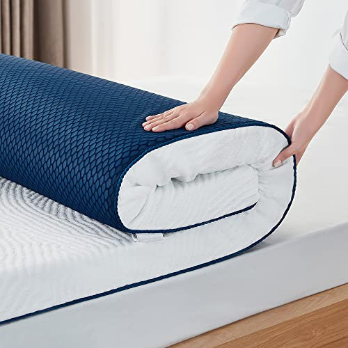 LINSY HOME Madrassbäddmadrass gel, 140 x 200 cm, 7,5 cm, höjd, bäddmadrass av gel, minnesskum, H2/H3, hårdhet, gel, madrassdyna, med tvättbart Tencel™-överdrag