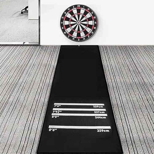Gummi-Dartmatte, Slip-Dart-Matte Mit Gemessenen Wurflinien, 3 M*61 Cm*4 Mm, Tragensfestem Schutzboden, Geeignet Für Innenräume, Räume, Riegel, Pubs