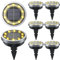 luces Jardin Solares Exterior 8pcs, IP65 Luz Solar Exterior Jardin para Caminos, Césped, Patio y Terraza