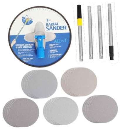 KiBcsLic Ponceuse de Cloisons Sèches Manuelles avec Tige D'extension Polyvalente à 360 Degrés