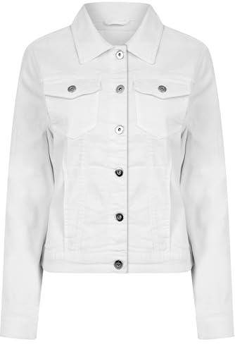 AMARA REYA Women's Stretch Cotton Lightweight Casual Denim Jacket