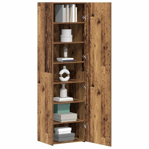 vidaXL Aparador Alto Madera Vieja 50 x 42,5 x 185 cm