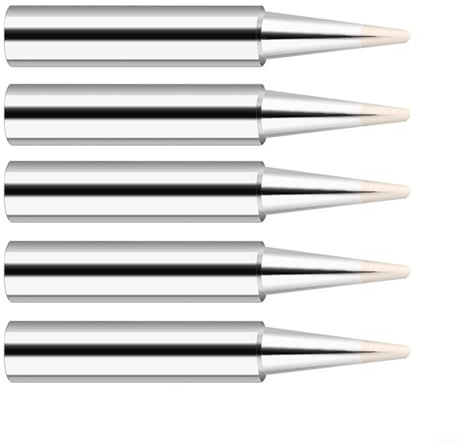 5 puntas de soldador de cobre 900M-T, puntas de soldadura de aleación de cobre y hierro para soldar, compatibles con la serie 900M, rango de 200-480 ℃ (900M-T-B)