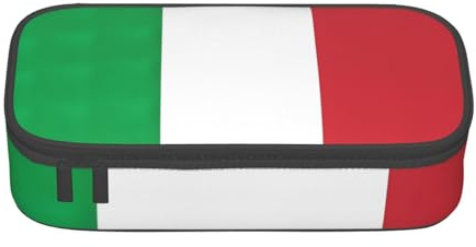 Longzehao italy flag Print Pencil Case Large Capacity Storage Pouch Holder Office Organizer box Makeup Bag