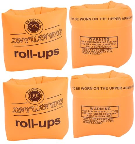Xdyyjrasa Arm Floaties, dubbelkammare simband för barn vuxna, orange