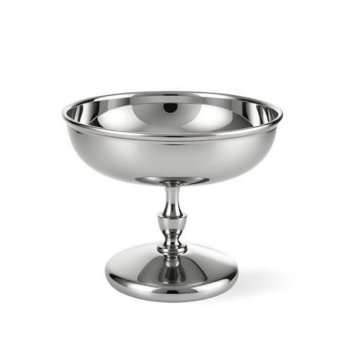 FytStycale Coupe à Dessert En Inox Acier Inoxydable Coupe à Glace avec Pied Bol à Dessert avec Pied pour Café, Moderne Simple Perle Ronde